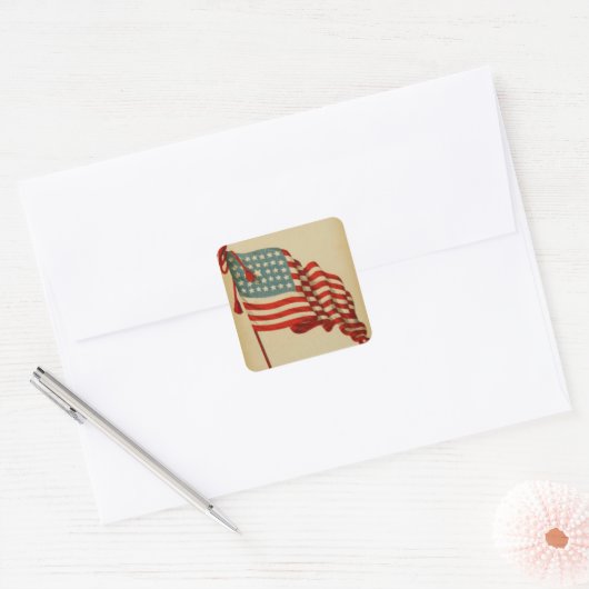  Amerikaanse vlag Sticker (Envelop)
