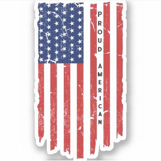  Amerikaanse vlag Sticker (Voorkant)
