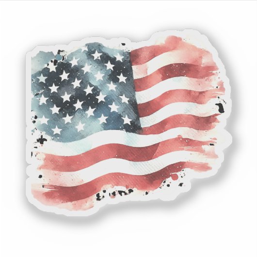 Amerikaanse vlag sticker (Voorkant)