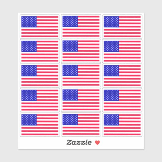 Amerikaanse vlag Stickers ,Patriottische Stickers, (Vel)