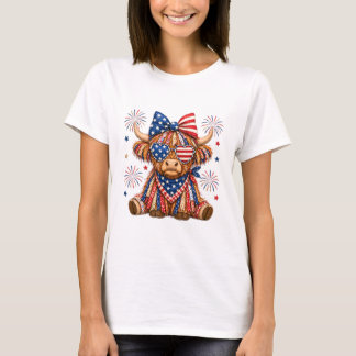 Amerikaanse Vlag Stier Dames T-Shirt