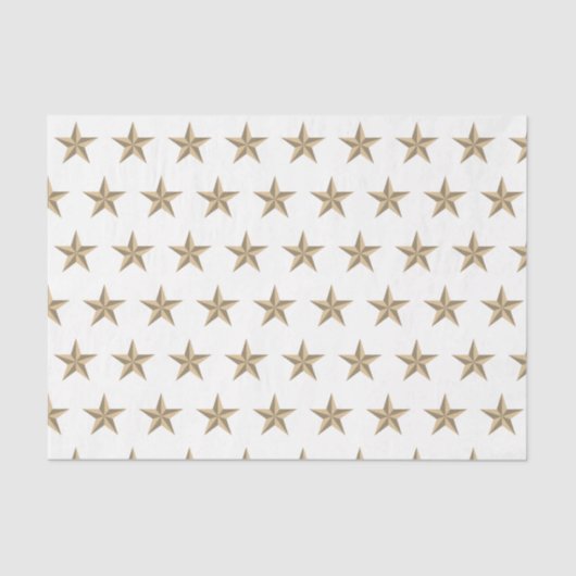 Amerikaanse vlag stijl zilveren ster witte achterg tissuepapier (Voorkant)