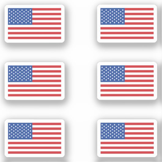 Amerikaanse vlag Stiker Sticker (Voorkant)