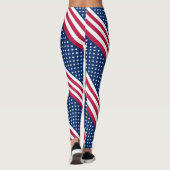 Amerikaanse vlag stimuleert patroon leggings (Achterkant)