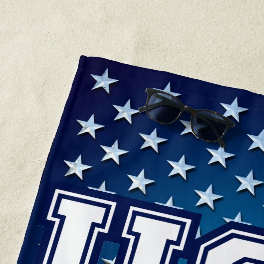 Amerikaanse vlag strandlaken (In situ)