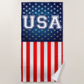 Amerikaanse vlag strandlaken (Voorkant)