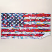 Amerikaanse vlag strandlaken (Voorkant)
