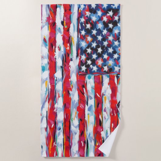 Amerikaanse vlag strandlaken (Voorkant)