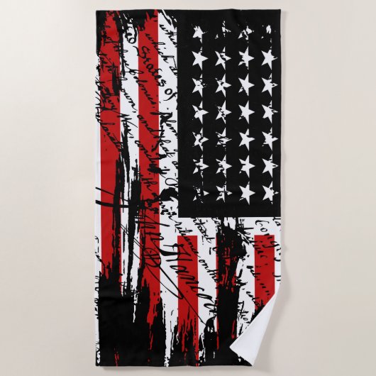 Amerikaanse vlag Strandlaken (Voorkant)