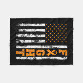 Amerikaanse vlag strijd leukemie strijder bewustzi fleece deken (Voorkant (Horizontaal))