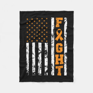 Amerikaanse vlag strijd leukemie strijder bewustzi fleece deken