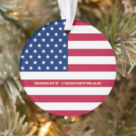 Amerikaanse vlag Stripes America Patriotic Kerstmi Ornament