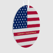 Amerikaanse vlag Stripes America Patriotic Kerstmi Ornament (voorkant)