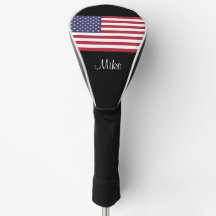 Amerikaanse vlag Stripes Golf Head Hoesje