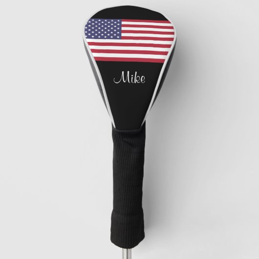 Amerikaanse vlag Stripes Golf Head Hoesje Golfheadcover (Voorkant)