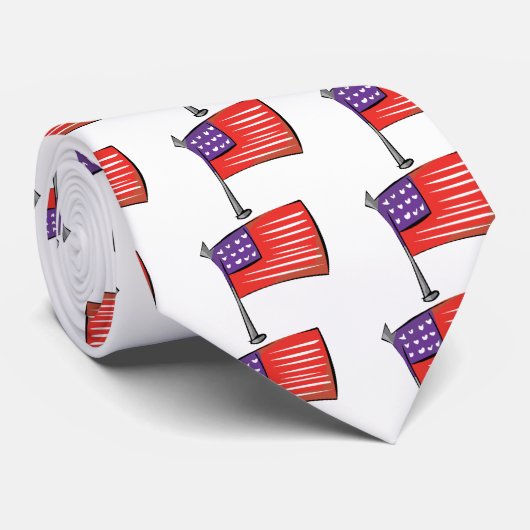 Amerikaanse vlag stropdas (Opgerold)