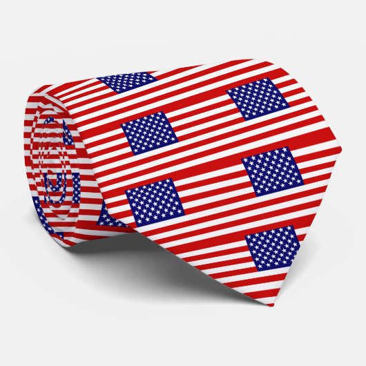 Amerikaanse vlag stropdas (Opgerold)