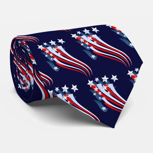 Amerikaanse vlag Stropdas (Opgerold)