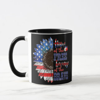 Amerikaanse vlag Sunflower Patriotic 4 juli Mok