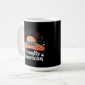 Amerikaanse vlag Sunhat - Trots Amerikaans Koffiemok (Voorkant links)