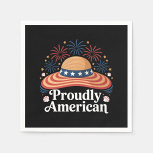 Amerikaanse vlag Sunhat - Trots Amerikaans Servet