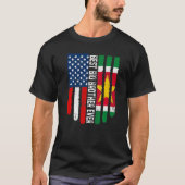 Amerikaanse vlag & Surinaamse vlag Beste Big Broth T-shirt (Voorkant)