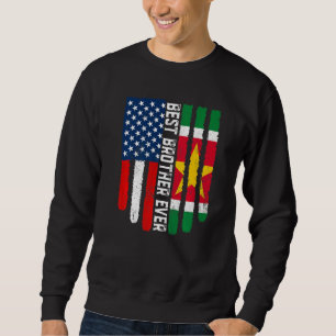 Amerikaanse vlag & Surinaamse vlag Beste broer ooi Trui
