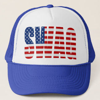 Amerikaanse vlag SWAG Blue Snapback Trucker Hat Pet