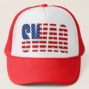 Amerikaanse vlag SWAG Red Mesh Snapback Trucker Ha Trucker Pet