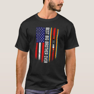 Amerikaanse vlag & Swaziland vlag Beste Big Brothe T-shirt