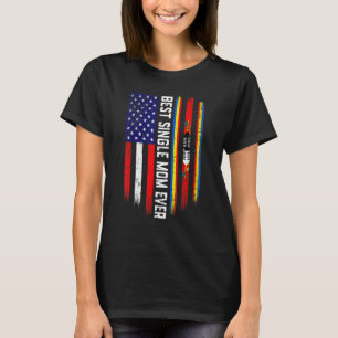 Amerikaanse vlag & Swaziland vlag beste single Mom T-shirt
