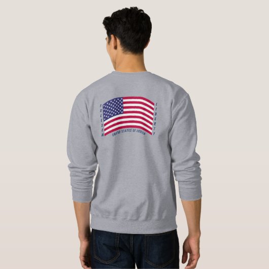 Amerikaanse vlag Sweatshirt (Achterkant volledig)