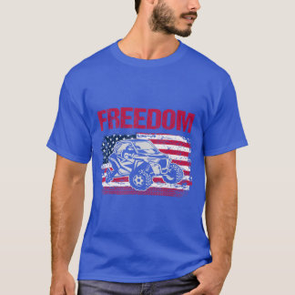 Amerikaanse vlag SXS UTV Off Road Racing Outdoor T-shirt