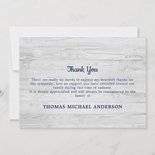 Amerikaanse vlag Sympathie Veteran Memorial Funera Bedankkaart (Achterkant)