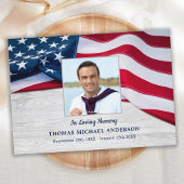 Amerikaanse vlag Sympathie Veteran Memorial Funera Bedankkaart