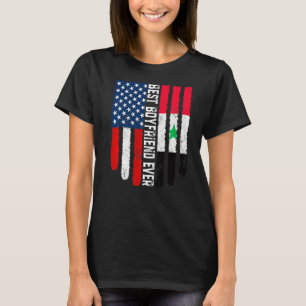 Amerikaanse vlag Syrië vlag Beste boyvriend ooit b T-shirt