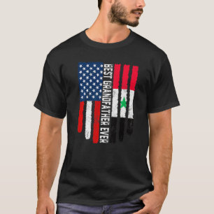 Amerikaanse vlag Syrië vlag Beste grootvader ooit T-shirt