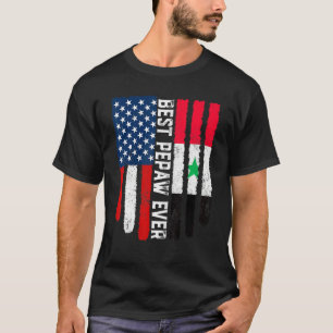 Amerikaanse vlag Syrië vlag beste Pepaw ooit famil T-shirt