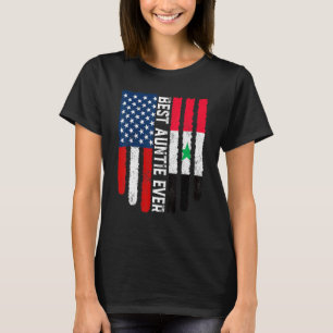 Amerikaanse vlag Syrië vlag Beste tante Ever famil T-shirt