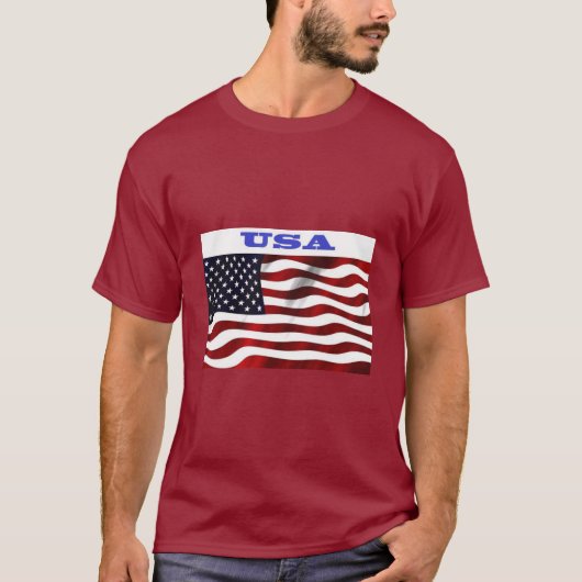 Amerikaanse vlag t-shirt (Voorkant)