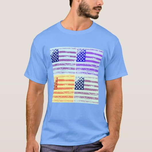Amerikaanse vlag t-shirt (Voorkant)