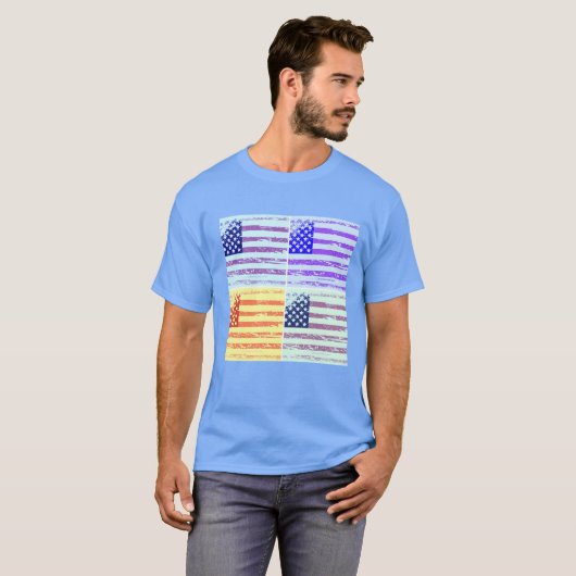 Amerikaanse vlag t-shirt (Voorkant volledig)