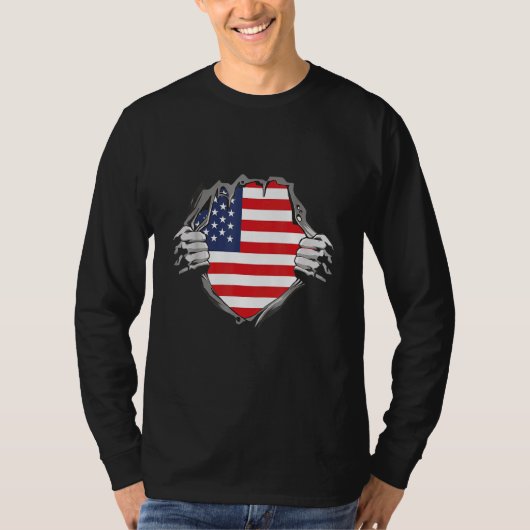 Amerikaanse vlag t-shirt (Voorkant)