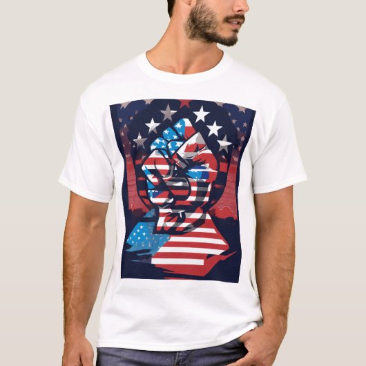 Amerikaanse vlag t-shirt (Voorkant)