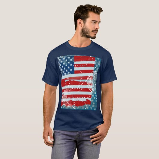 Amerikaanse vlag t-shirt (Voorkant volledig)