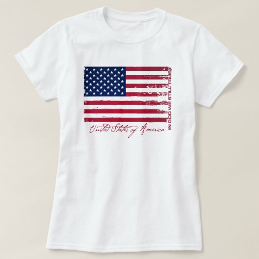 Amerikaanse vlag t-shirt (Design voorkant)