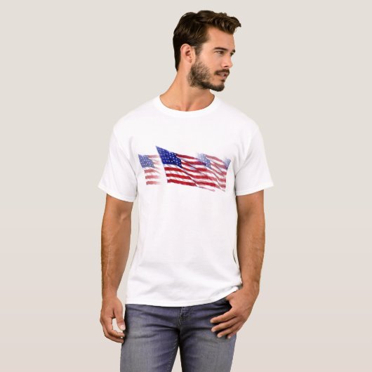 Amerikaanse vlag t-shirt (Voorkant volledig)