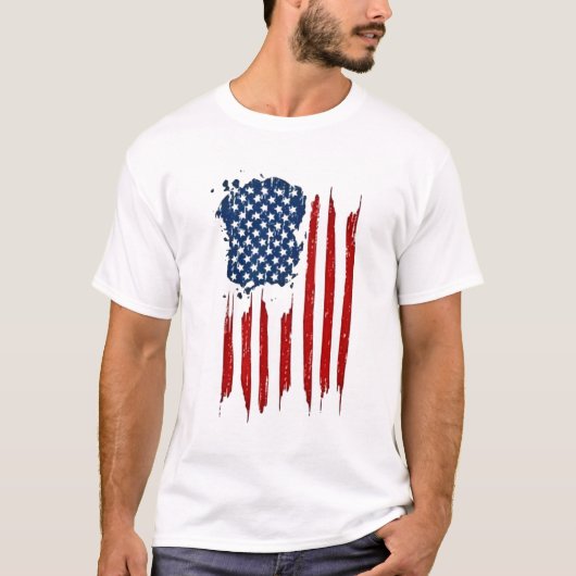 Amerikaanse vlag t-shirt (Voorkant)