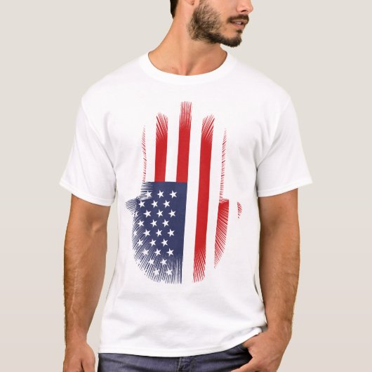 Amerikaanse vlag t-shirt (Voorkant)