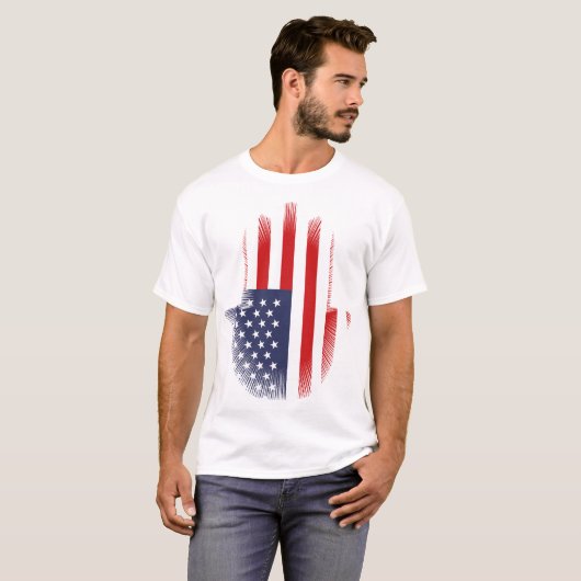 Amerikaanse vlag t-shirt (Voorkant volledig)
